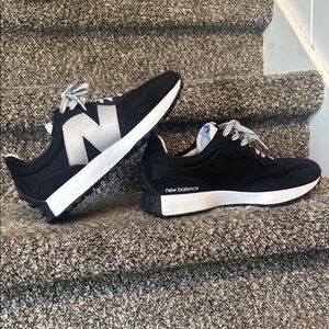 New Balance Charcoal and Metallic Sneakers